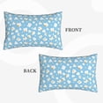 thumbnail image 2 of Uemuo Blue Popcorn Print Throw Pillow Case – Cozy & Soft Cushion Cover, Hypoallergenic Pillow Case for Sleeping, Perfect for Women with Envelope Closure-14"x20", 2 of 6