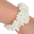 thumbnail image 6 of Jiaroswwei Fashion Women Faux Pearls Beads Hair Band Rope Scrunchie Ponytail Holder, 6 of 7