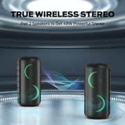 Oraolo Luster Bluetooth Speaker , Portable Speaker with Colorful Lights, Stereo Sound, Bluetooth 5.3, 24H Playtime, IPX6 Waterproof, AUX-in, Speaker for Outdoor Camping