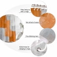 thumbnail image 2 of Small Stall Shower Curtain 48x72 Inch Narrow Half Size Orange Abstract Bath Curtains Bathroom Decor, Grey Geometric Oil Painting Vintage Gradient Waterproof Shower Curtain Set with Hooks 48 Inch, 2 of 6