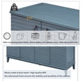 thumbnail image 6 of Vastcury 60" Retro 4 Door Storage Sideboard Cabinet, Buffet with Metal Handles for Kitchen, Living Room, Dining Room, Navy, 6 of 8
