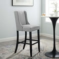 thumbnail image 7 of Modway Baron Upholstered Fabric Bar Stool in Light Gray, 7 of 7