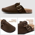 thumbnail image 5 of Lezzglt Women's Suede Clogs, Cork Footbed Leather Mules Slip-on Sandals with Arch Support, Non-Slip Adjustable Buckle Summer Shoes for Men & Women, 5 of 10