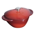 thumbnail image 1 of STAUB La Cocotte 1.75 L Cast Iron Heart Cocotte, Cherry, 1 of 8