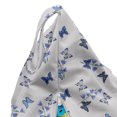 thumbnail image 5 of Butterfly Lounger Chair Bag, Bluebell Flowers and Flying Moth Insects on Pastel Background Print, High Capacity Storage with Handle Container, Lounger Size, Pearl Multicolor, by Ambesonne, 5 of 5