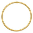 thumbnail image 2 of Primal Gold 14 Karat Yellow Gold 3mm and Satin Finish Slip-on Bangle, 2 of 5
