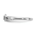 thumbnail image 3 of Solid 14K White Gold Complete Diamond Trio Engagement Ring Size 6 (.12 cttw.), 3 of 8