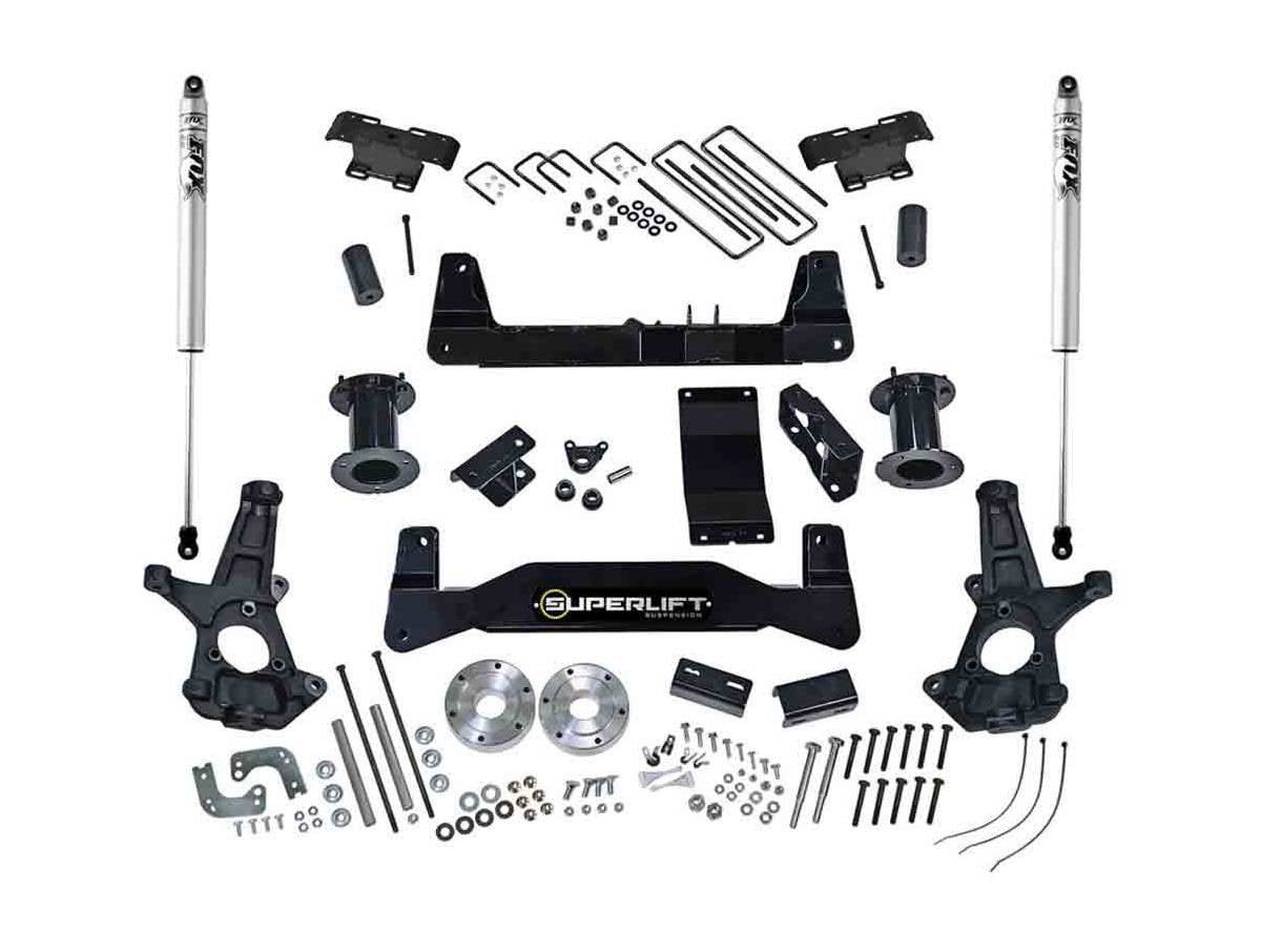 Superlift by RealTruck 6.5" Lift Kit |Complete Lift Kit with Front Strut Spacers & Rear Fox 2.0 Series Shocks|K162F|Compatible with 2007-2013 Chevrolet Silverado/GMC Sierra 1500 4WD