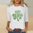 thumbnail image 2 of BLVB Women's 3/4 Sleeve St Patricks Day Shirts Casual Crewneck Festival Tees Green Tops Shamrock Tunics Blouses, 2 of 5