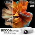 thumbnail image 3 of Proyector PANSEBA Full HD 1080P con Bluetooth y pantalla de 200 pulgadas, 3 of 9