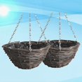thumbnail image 3 of 2PCS 30cm Hanging Flowerpot Handmade Rattan Planter Hanging Basket for Home Balcony Decoration, 3 of 3