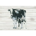 thumbnail image 2 of Adams, Emily 32x23 White Modern Wood Framed Museum Art Print Titled - Cow and Calf on Wood, 2 of 4