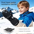 thumbnail image 2 of ThxToms Kids Ski Mittens for Boys and Girls, Water Resistant Windproof Warm Fleece Lined Winter Snow Gloves, Black, 2 of 10