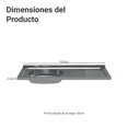 thumbnail image 1 of Tarja De Inox Para Cocina Madesa 105 X 44cm Color Gris, 1 of 4
