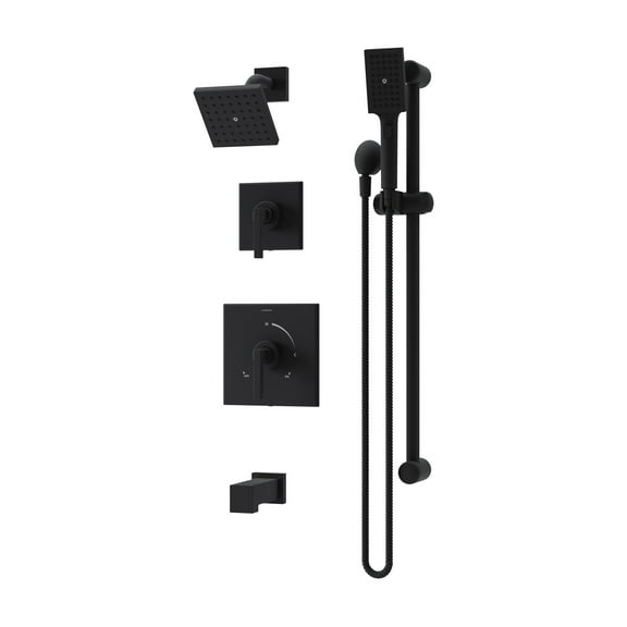 Symmons 3696MB15TRM Duro Hydromersion Pressure Balanced Tub And Shower System - Black