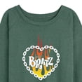 thumbnail image 3 of Bratz - Flame Logo - Chain Link Heart - Women's Lightweight French Terry Long Sleeve Shirt, 3 of 5