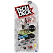 Tech Deck, Ultra DLX Fingerboard 4-Pack, April Skateboards, Customizable Collectibles Toys