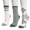 thumbnail image 2 of MUK LUKS Women's 3 Pair Pack Crew Cozy Socks, 2 of 2