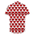 thumbnail image 3 of LIaqionyy Big and Tall Shirts for Mens Valentine's Day Shorts Sleeve Fashion Button down Shirt Party Outfits, 3 of 5