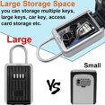 thumbnail image 2 of Large Wall-Mounted Key Safe Box with 4-Digit Code, Extra Large Outdoor Lock Box with Handle, Compatible with Most Brands (Black), 2 of 5