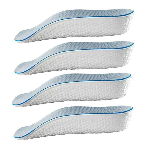 2 pares de plantillas para aumentar la altura de 1,5/2,5/3,5 cm, elevadores de talón invisibles para hombres y mujeres, soporte para el arco, plantilla ortopédica con amortiguación para los pies.