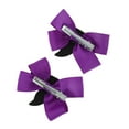 thumbnail image 5 of Unique Bargains 1 Pair Duckbill Clip Halloween Double Bow Hair Clip for Women Dark Purple, 5 of 5
