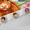 thumbnail image 4 of Homewish Kawaii Cow Kids Blackout Curtains Set of 2 (52x84 Each), Cartoon Colorful Tulip Window Curtains, Funny Farmhouse Animal Curtains and Drapes, Black Out Curtains Bedroom Decor, 4 of 6