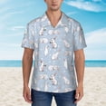 thumbnail image 4 of Lsque Rabbit Is Eating Carrots pattern Hawaiian Shirt for Men, Unisex Summer Beach Casual Short Sleeve Button Down Shirts-X-Large, 4 of 9