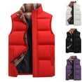 thumbnail image 4 of Chiccall Mens Puffer Vest Lightweight Jacket Outdoor Warm Waterproof Stand Collar Full Zip Coat Quilted Outwear Vest with Pocket Plus Size, 4 of 4