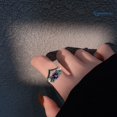 thumbnail image 4 of [CHE] Anillo De Mujer Exquisito Confort Ajuste Aleación Triple Luna Dios Promesa Regalo De Aniversario, 4 of 4