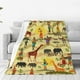 thumbnail image 1 of Fotbe Ethnic African Manta de Franela Acolchonada con Estampado, Súper Suave y Esponjosa, Extra Grande para Sofá, Cama, Uso Todo el Año-80"x60", 1 of 7
