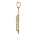 thumbnail image 2 of 14k Two-tone Diamond-cut Mariner's Cross Pendant in 14k Yellow and White Gold, 2 of 3