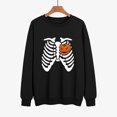 thumbnail image 2 of Sudadera con capucha de manga larga con estampado de calabaza y calavera de Halloween para mujer Fridja  ghj987+73, 2 of 3