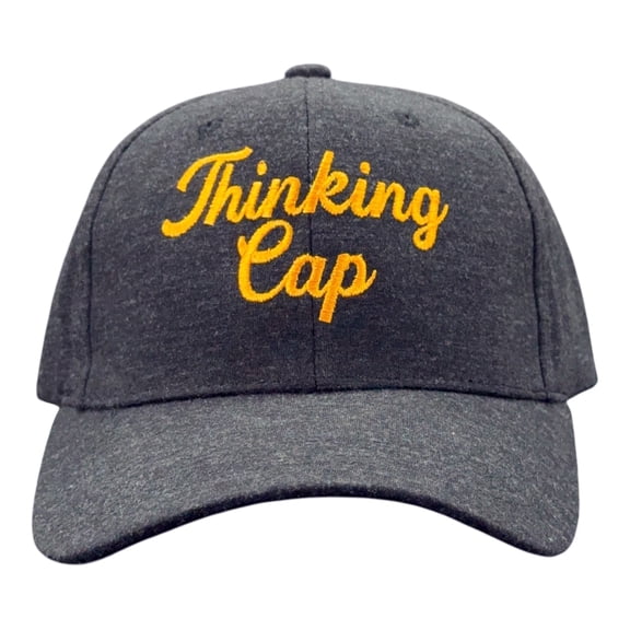 Thinking Cap Hat Funny Sarcastic Joke Baseball Cap