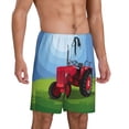 thumbnail image 2 of Logiee Tractor on farming land Print Men's Pajama Shorts with Drawstring & Pockets,Sleep Shorts for Men,Sleepwear Bottoms,Elastic Waistband Loungewear-Medium, 2 of 6