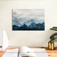 thumbnail image 3 of Elephant Stock Japanese Mountain Landscape Abstract Wall Art - Horizontal Canvas Wall Art - Hallway Wall Decor - Abstract Canvas - Blue And White Decor - 12" x 8", 3 of 8