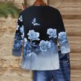 thumbnail image 4 of RKSTN Hauts pour Enseignants Blouses Imprimées pour Femmes Manches 3/4 Col Rond Chandail Haut à la Mode Tenues d'École pour Enseignants, 4 of 4