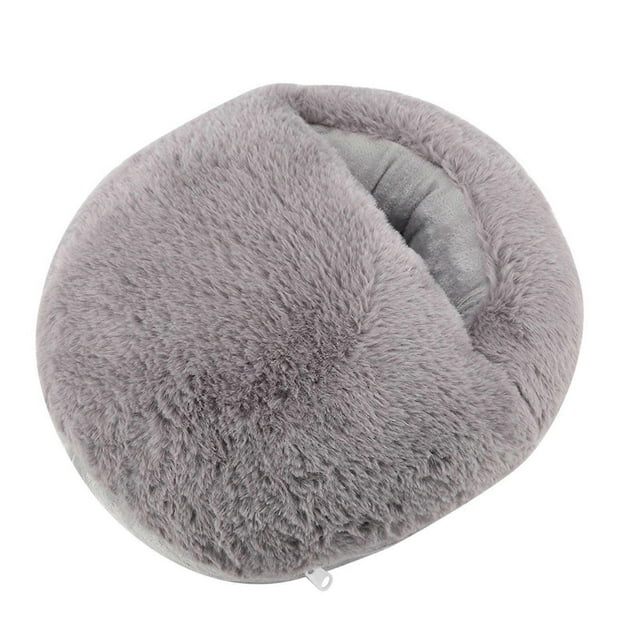Coussin chauffant électrique USB pour les pieds, idéal pour le bureau en hiver, pour chaussons et chaussures (gris)