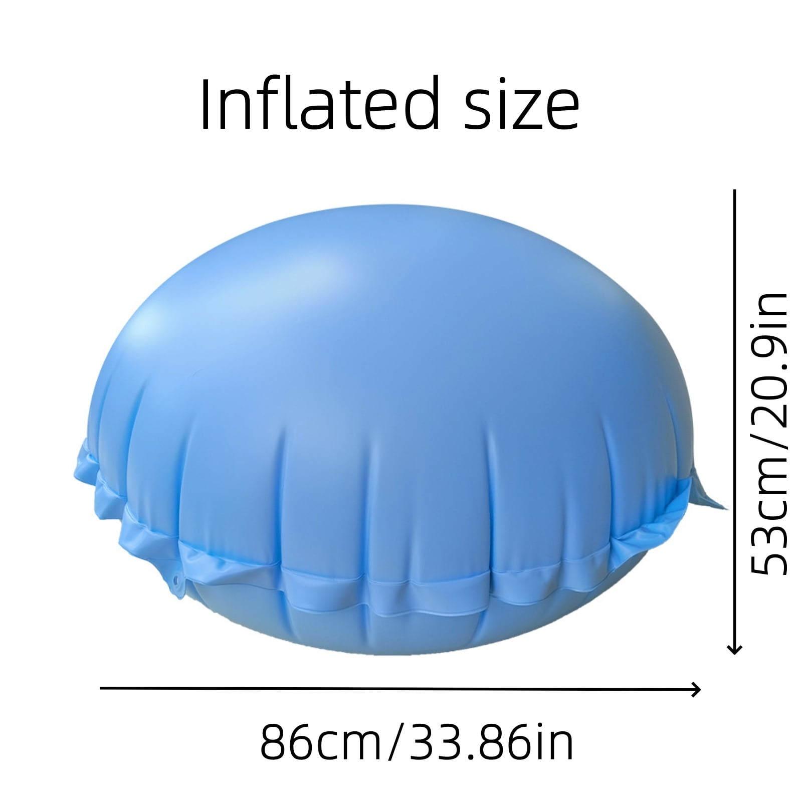 Round Inflatable Winter Pool Pillow for Above Ground Pools, Cold-Resistant Air Pillow for Pool Winterizing, Heavy Duty Pool Cover Protection Pillow for Outdoor Pools