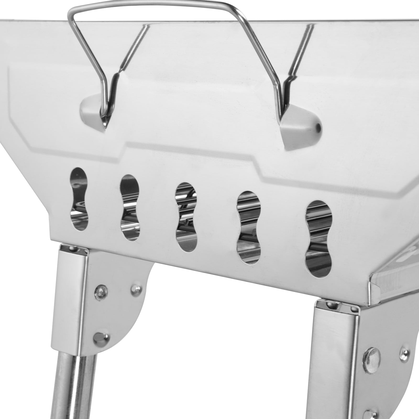 Funnil 27.5" Folding Barbecue Charcoal Grill, Stainless Steel Portable BBQ Tool for Outdoor Cooking Camping Picnics