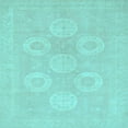 thumbnail image 1 of Ahgly Company Indoor Square Oriental Light Blue Traditional Area Rugs, 4' Square, 1 of 4