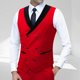 thumbnail image 1 of Camiseta sin mangas de cuello redondo para hombre, moda de temperamento, sin mangas, solapa, color liso, bolsillo, traje, poliéster, 1 of 3