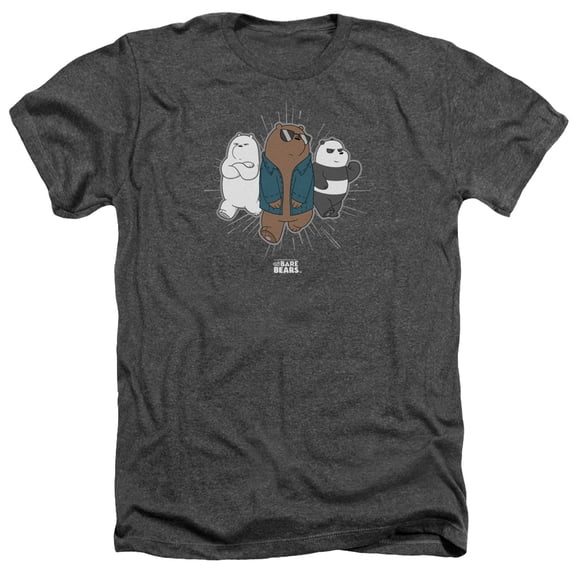 We Bare Bears - Jacket - Heather Short Sleeve Shirt - Large