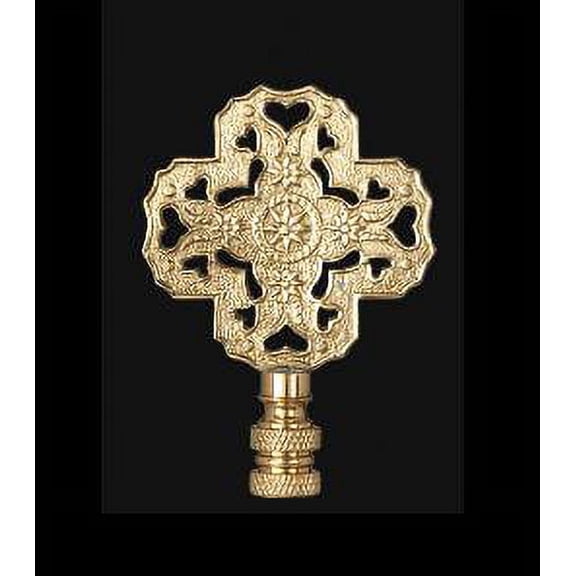 B&P Lamp® Cross-Heart-Star Finial, 3 In Ht., 1/4-27 Tap