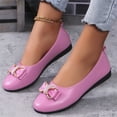 thumbnail image 5 of IEMIEMIEM Women's Bow Ballet Flats 2026 Rhinestone Breathable Comfortable Round Toe Slip On Casual Shoes Non Slip Work Walking Shoes Pink 9 Wide, 5 of 5