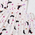 thumbnail image 6 of Bobifish Toddler Girls Sets 2PC Halloween Cartoon Print PJS Short Sleeve Collared Button Down Top+Shorts Kids Girls Homewear, 6 of 9