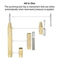 thumbnail image 4 of Uxcell 5" Spring-Loaded Adjustable Automatic Center Hole Punch Puncher Tool Yellow, 4 of 5