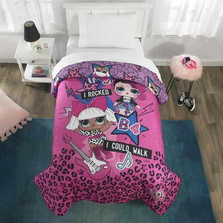 L O L Surprise Microfiber Comforter Kids Bedding Pink Purple