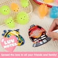 thumbnail image 4 of Joyfy 28 Packs Valentines Day Gift Cards with Mochi, Glow in The Dark Mochi squishy toys, Stress Relief Fidget Toys for Kids Valentine's Classroom Exchange, Party Favors, School Prizes, 4 of 11