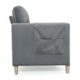 thumbnail image 3 of 3 Seater Sofa,79.5" Mid Century Modern Upholstered Sofa Couch with 2 Side Storage Pockets,Solid Wood Fabric for Living Room,Gray, 3 of 7
